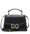 DOLCE & GABBANA DG AMORE LEATHER TOTE,P00441733