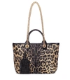 DOLCE & GABBANA KENDRA LEOPARD JACQUARD SHOPPER,P00441740