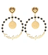 DOLCE & GABBANA EMBELLISHED CLIP-ON HOOP EARRINGS,P00441781