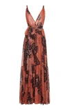 Ulla Johnson Kemala Printed Open-back Maxi Dress In Pink