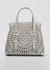 ALAÏA MINA MINI VIENNE LASER-CUT TOTE BAG,PROD141760048