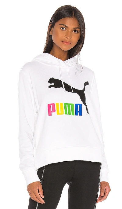 Puma Women's Classics Logo Hoodie In  White