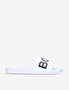 Hugo Boss Logo-print Open Toe Slides In White