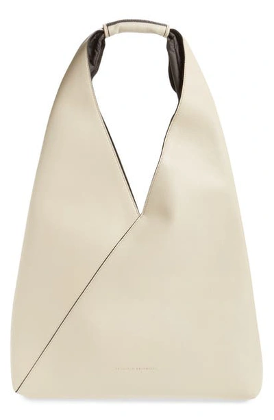 Brunello Cucinelli Leather Wrap Hobo Bag In Neutrals