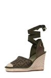 FENDI ROAM ANKLE STRAP WEDGE SANDAL,8V7072-ABN2