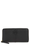 TORY BURCH MCGRAW LEATHER CONTINENTAL ZIP WALLET,64521