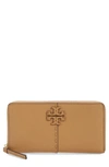 TORY BURCH MCGRAW LEATHER CONTINENTAL ZIP WALLET,64521