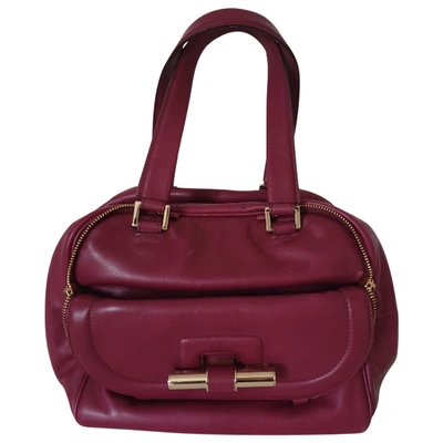 Pre-owned Jimmy Choo Burgundy Leather Handbag