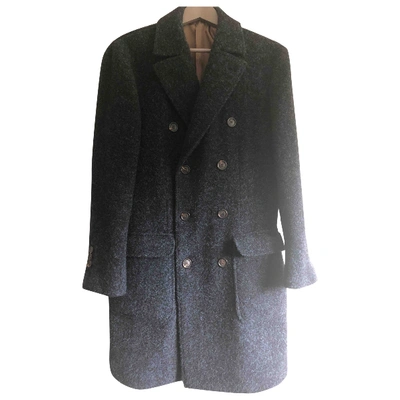 Pre-owned Brunello Cucinelli Blue Wool Coat