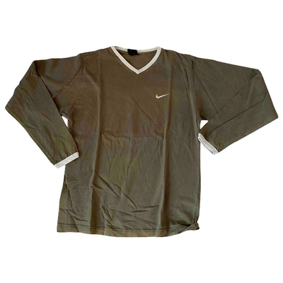 Pre-owned Nike Green Cotton Top