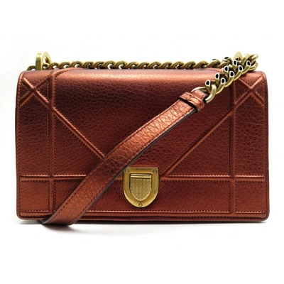Pre-owned Dior Ama Brown Leather Handbag