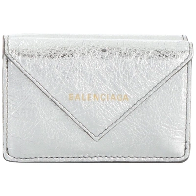 Pre-owned Balenciaga Silver Leather Wallet