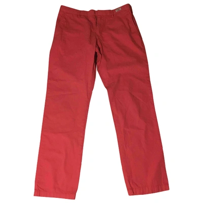 Pre-owned Tommy Hilfiger Pink Cotton Trousers