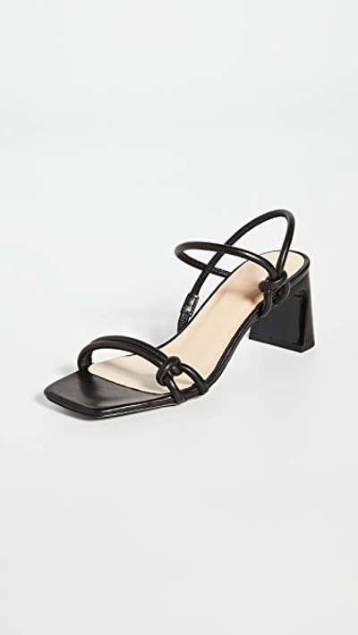 By Far 60mm Charlie Leather Sandals In Black