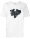 SAINT LAURENT HEART LOGO PRINT T-SHIRT