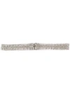 Rabanne Embellished Fitted Waist Belt In Silver