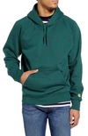 Carhartt Hooded Chase Jacket Sweatshirt In Treehouse / Gold