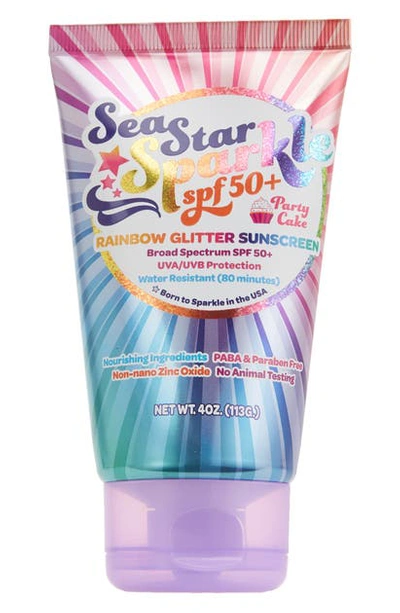 Sunshine & Glitter Kids' Sea Star Sparkle Spf 50+ Rainbow Glitter Sunscreen