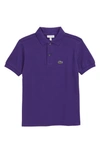 Lacoste Teen Poloshirt Mit Logo-stickerei In African Voilet Purple