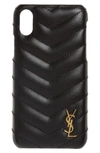 SAINT LAURENT QUILTED IPHONE X/XS CASE,603168DV701