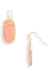 Kendra Scott Dani Stone Drop Earrings In Gold/ Coral Kyocera Opal