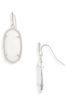 Kendra Scott Dani Kyocera Opal Drop Earrings In Rhodium/ White Kyocera Opal