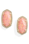 Kendra Scott Ellie Earrings In Gold/ Coral Kyocera Opal