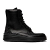 FENDI BLACK 'FOREVER FENDI' LACE-UP BOOTS