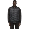 FENDI FENDI BLACK AND GREY MESH FOREVER FENDI BOMBER JACKET