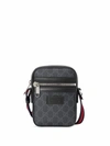 GUCCI GUCCI MEN'S BLACK POLYURETHANE MESSENGER BAG,598103K5RLN1095 UNI