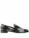 Giuseppe Zanotti Men's Camoscio Swarovski Crystal Suede Loafers In Black