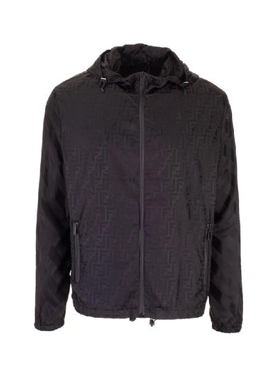 Fendi Men's Black Polyamide Outerwear Jacket