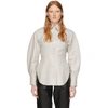 ISABEL MARANT OFF-WHITE LEATHER XIAO SHIRT