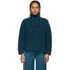 FENDI BLUE 'FOREVER FENDI' EMBOSSED SWEATER