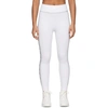 FENDI WHITE & SILVER 'FOREVER FENDI' ELASTIC BAND LEGGINGS