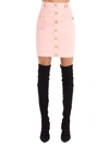 BALMAIN BALMAIN WOMEN'S PINK WOOL SKIRT,TF14306167L4FB 36