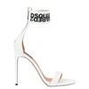 DSQUARED2 DSQUARED2 WOMEN'S WHITE LEATHER SANDALS,HSW013001501675M072 38