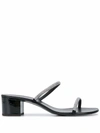 GIUSEPPE ZANOTTI GIUSEPPE ZANOTTI DESIGN WOMEN'S BLACK LEATHER SANDALS,I900056005 39