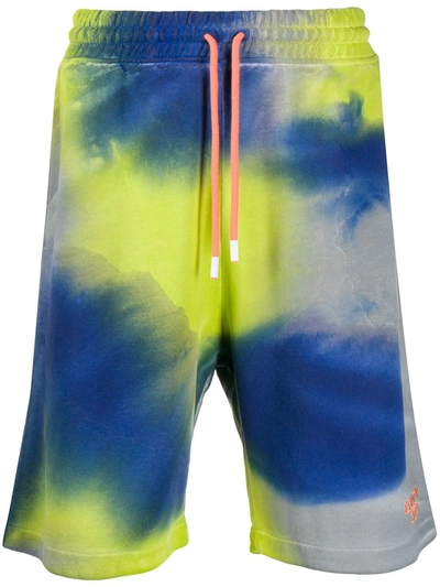 Marcelo Burlon County Of Milan Multicolor County300 Shorts In Blue