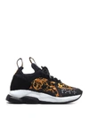 VERSACE VERSACE PANELLED BAROQUE PRINT SNEAKERS