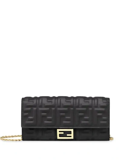 Fendi Baguette Continental Wallet In Black