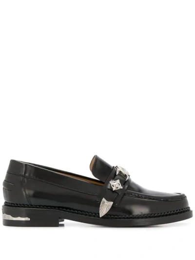Toga Pulla Western-inspired Polido Cowhide Loafer In Black
