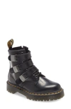 Dr. Martens Fenimore Triple Buckle Boot In Black Polished Smooth | ModeSens