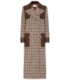 GUCCI CHECKED WOOL-BLEND COAT,P00436068