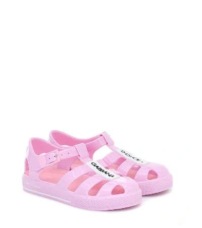 Dolce & Gabbana Pvc Beachwear Cutout Sneaker, Baby/toddler/kids In Pink