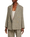 VINCE PEBBLE TEXTURE DOUBLE-BREASTED JACKET,PROD227650243