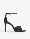 SANDRO EMBOSSED LEATHER SANDALS,R00059821