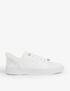 Ted Baker Womens White Astrina Frilled Leather Tennis Trainers 6 In White