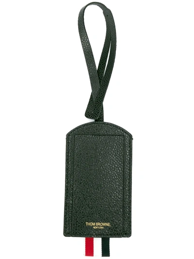 Thom Browne 4-bar Stripe Luggage Tag In Black