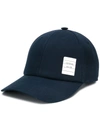 THOM BROWNE COTTON TWILL BASEBALL CAP